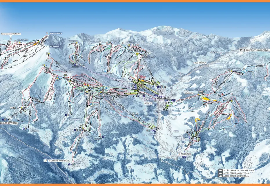 Domaine Evasion Ski Map
