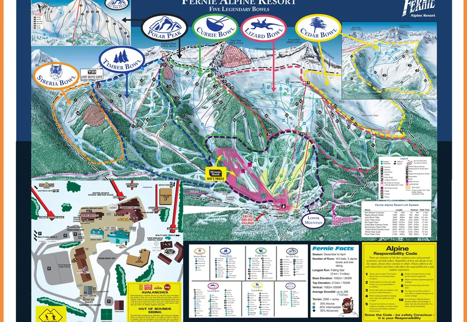 Fernie Ski  Map