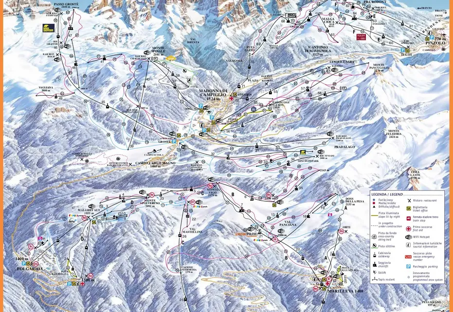 Folgàrida Ski Map