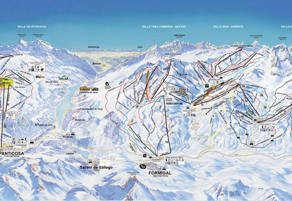 Fórmigal Ski map