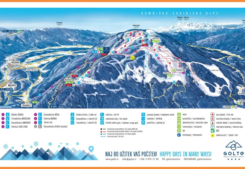 Golte Ski Map