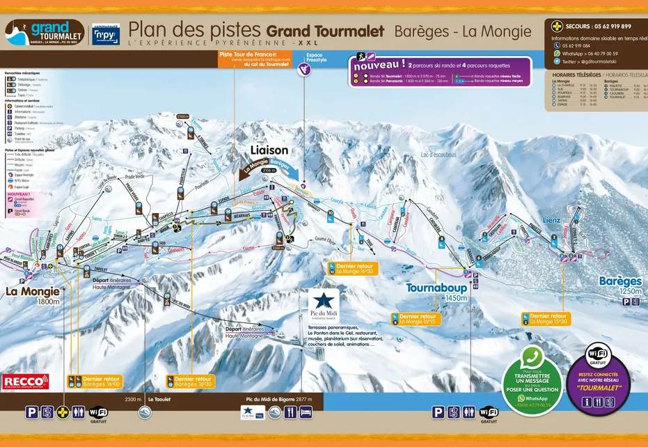 La Mongie Ski Map
