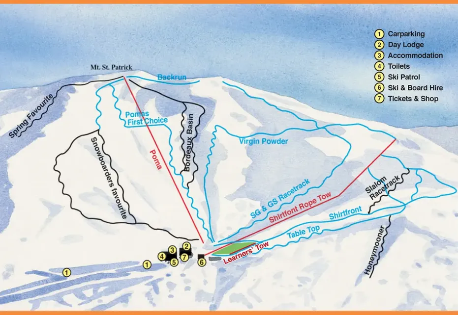 Hanmer Springs ski map