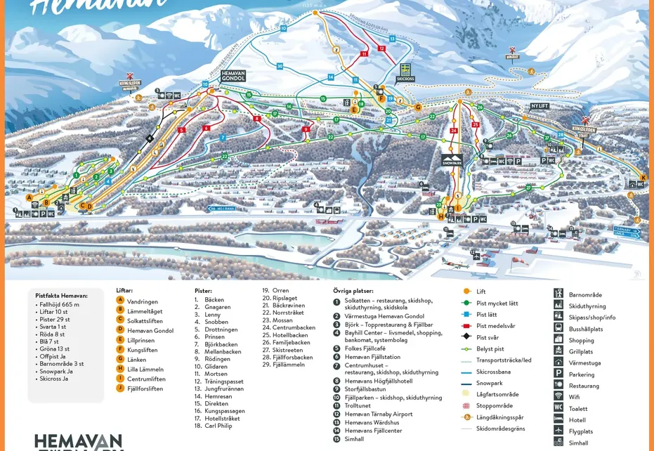 Hemavan Ski Map