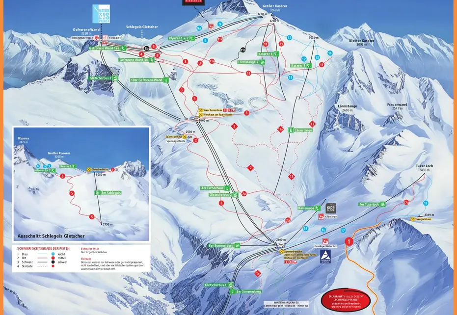 Hintertux Ski Map