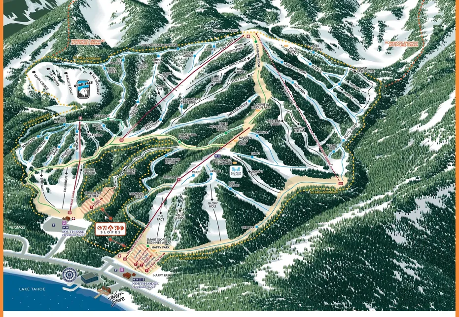 Homewood Ski  Map