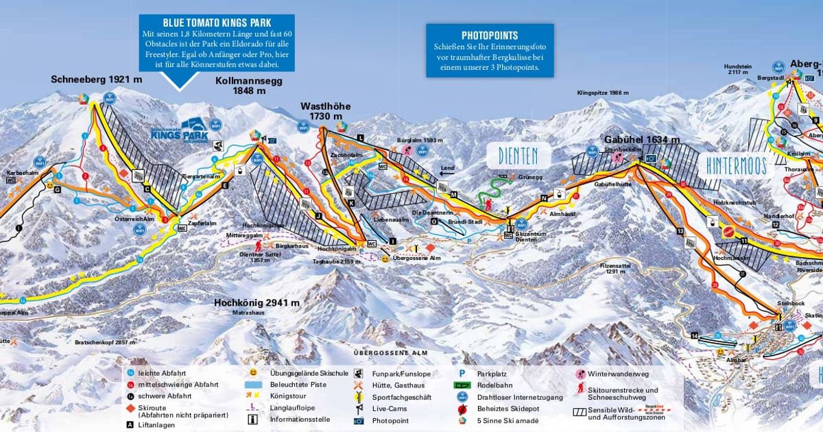 Hochkönig Piste Map | Ski Maps & Resort Info | PistePro