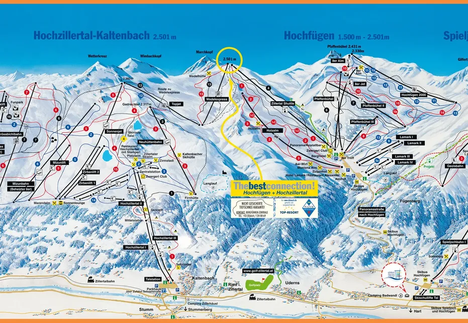 Fugen Ski Map