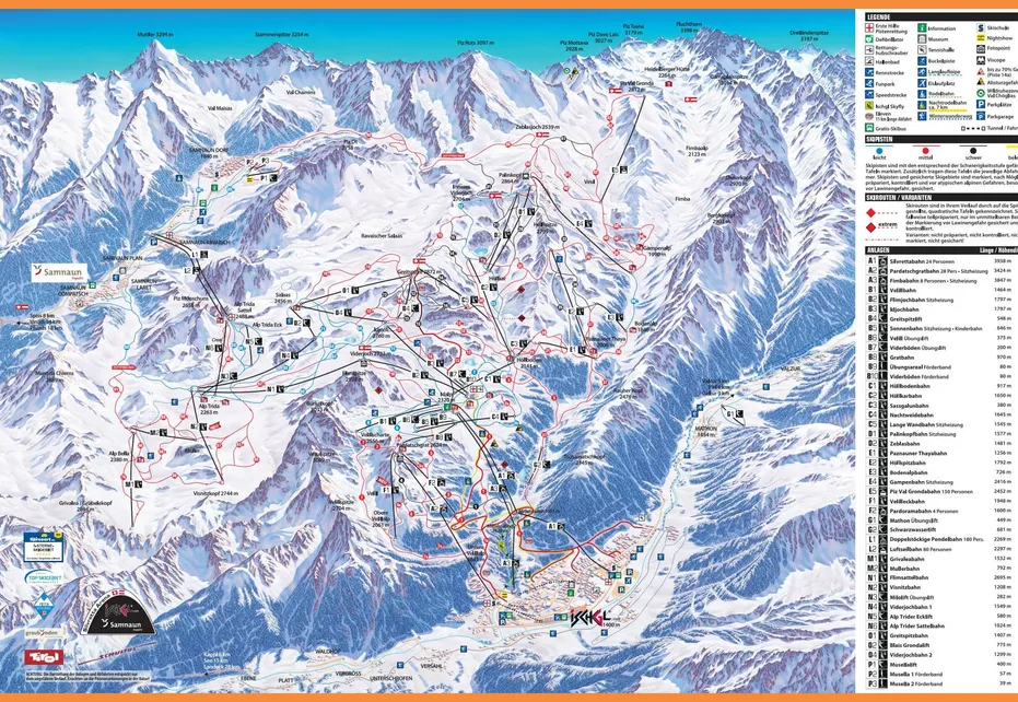 Ischgl Ski Map