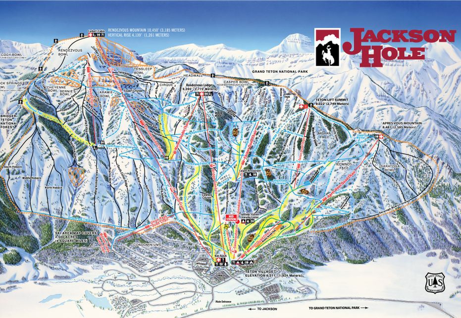 Jackson Hole Ski  Map