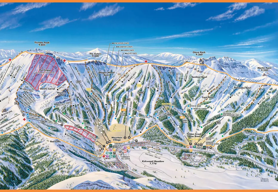 Kirkwood Ski  Map