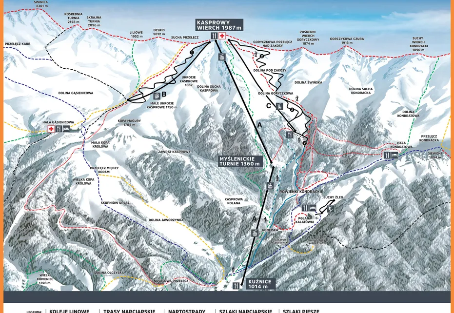 Kasprowy Wierch Ski Map