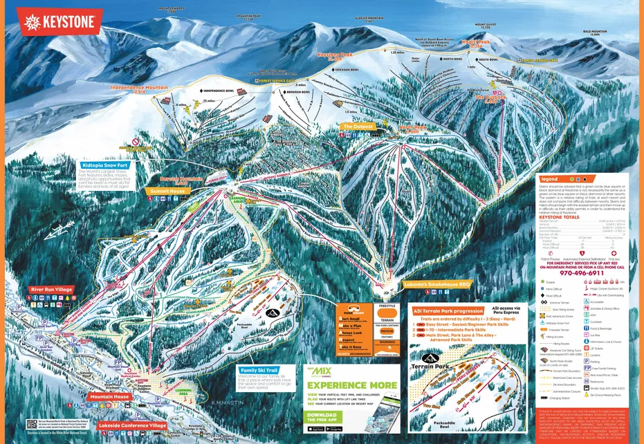 Keystone Ski Map