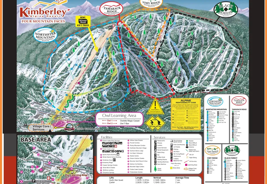 Kimberley Ski  Map