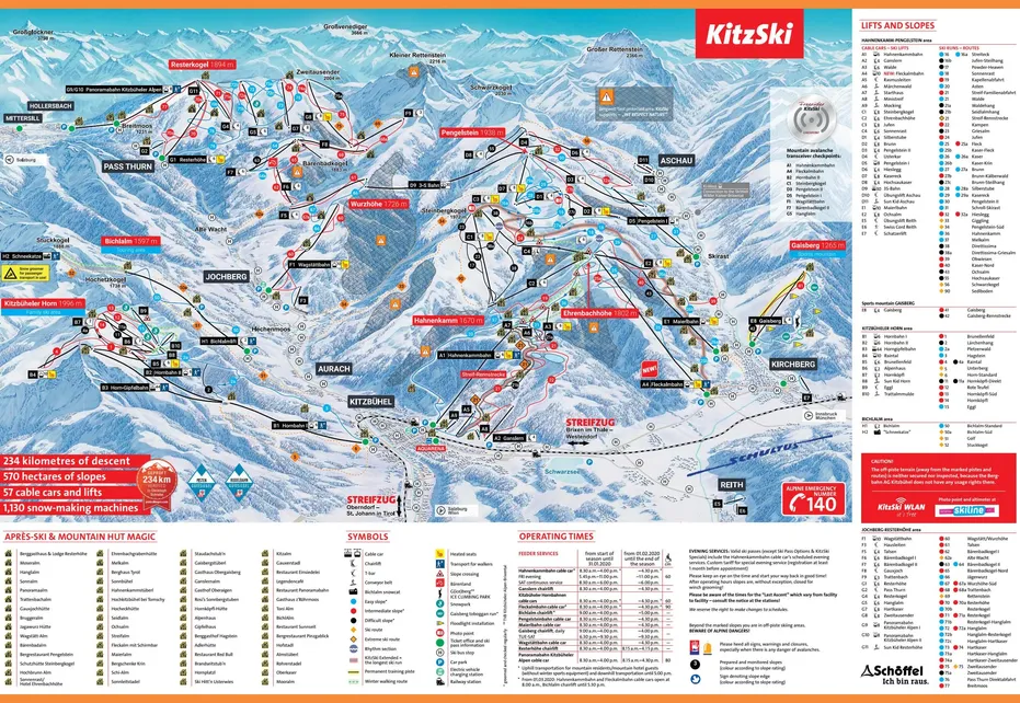 Pass Thurn Ski Map