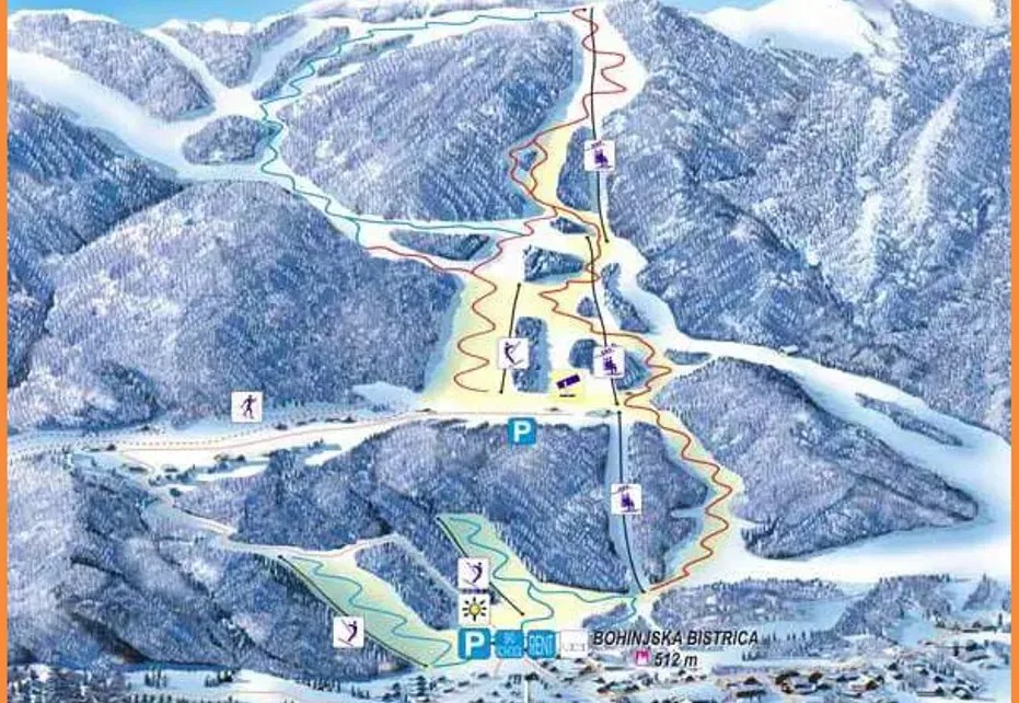 Kobla Ski Map