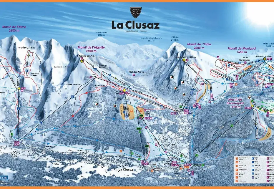 La Clusaz Ski Map