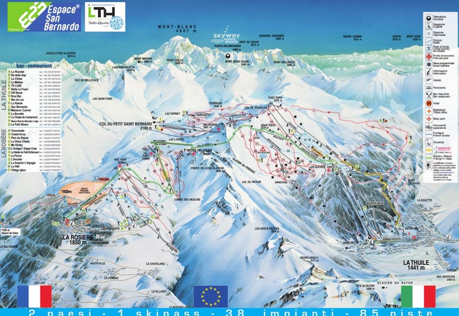 La Rosiere Piste Map Ski Maps Resort Info Pistepro