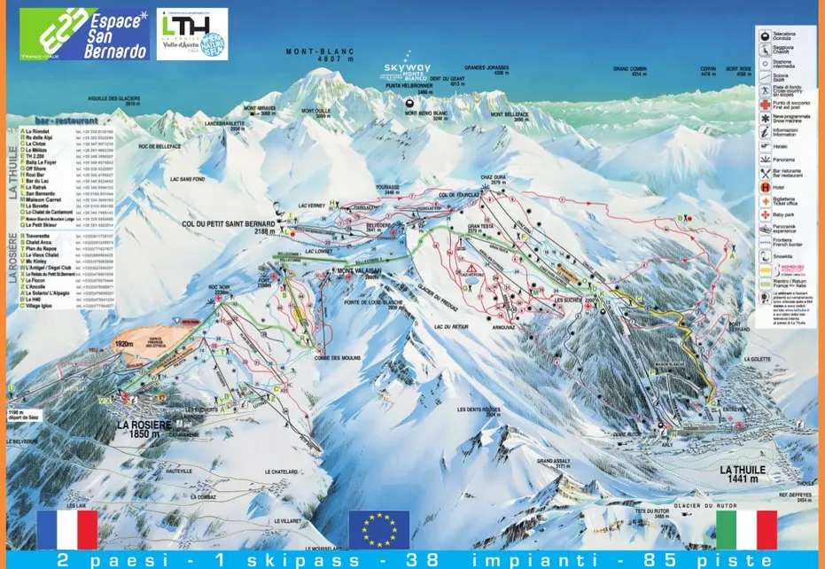 La Thuile Ski Map