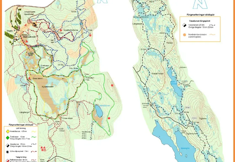 Långberget Ski  Map