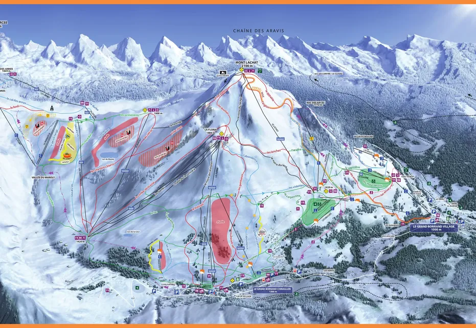 Le Grand Bornand Ski Map