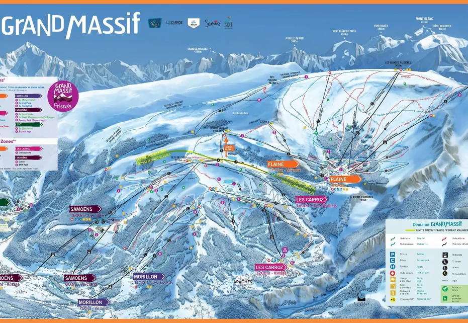 Les Carroz Ski Map