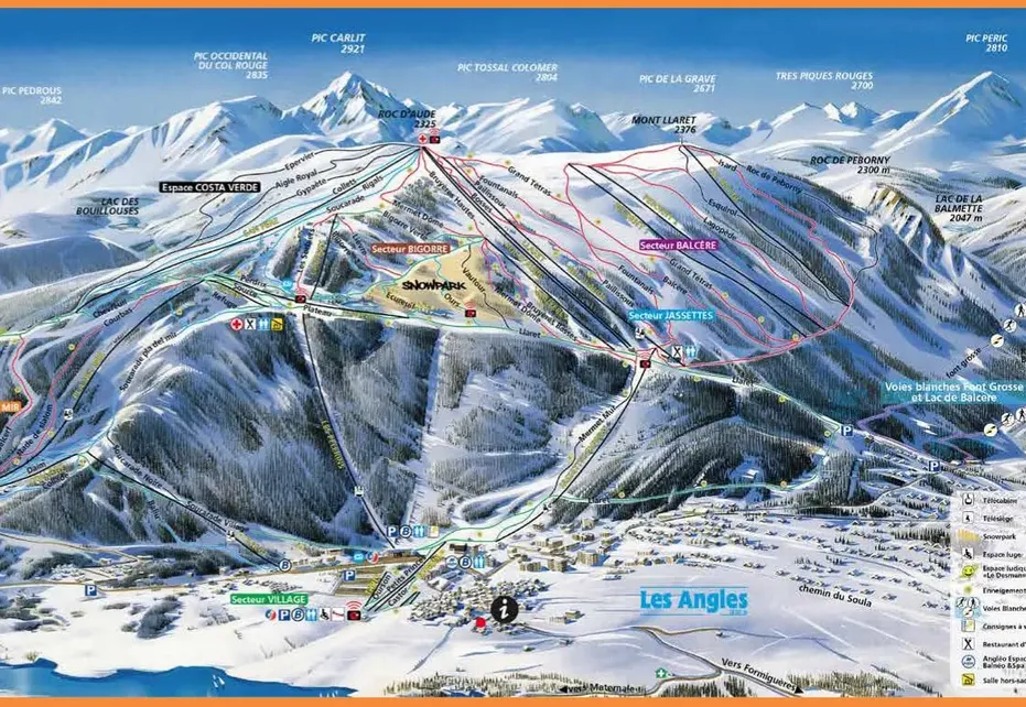 Les Angles Ski Map