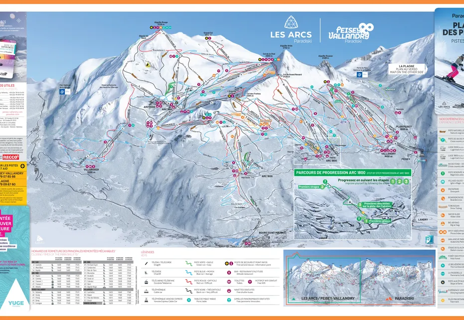 Les Arc Ski Map