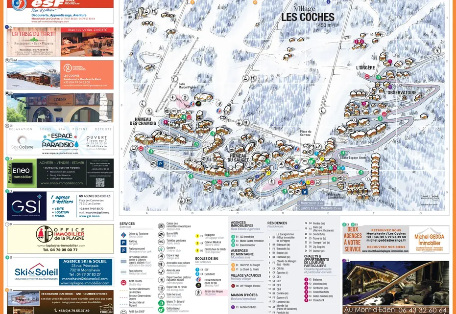 Les Coches Ski Resort map