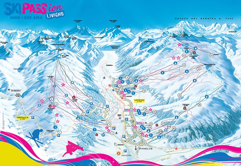 Livigno Piste Map | Ski Maps & Resort Info | PistePro