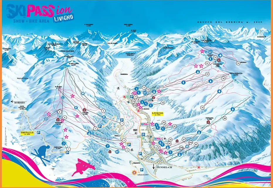 Trepalle Ski Map
