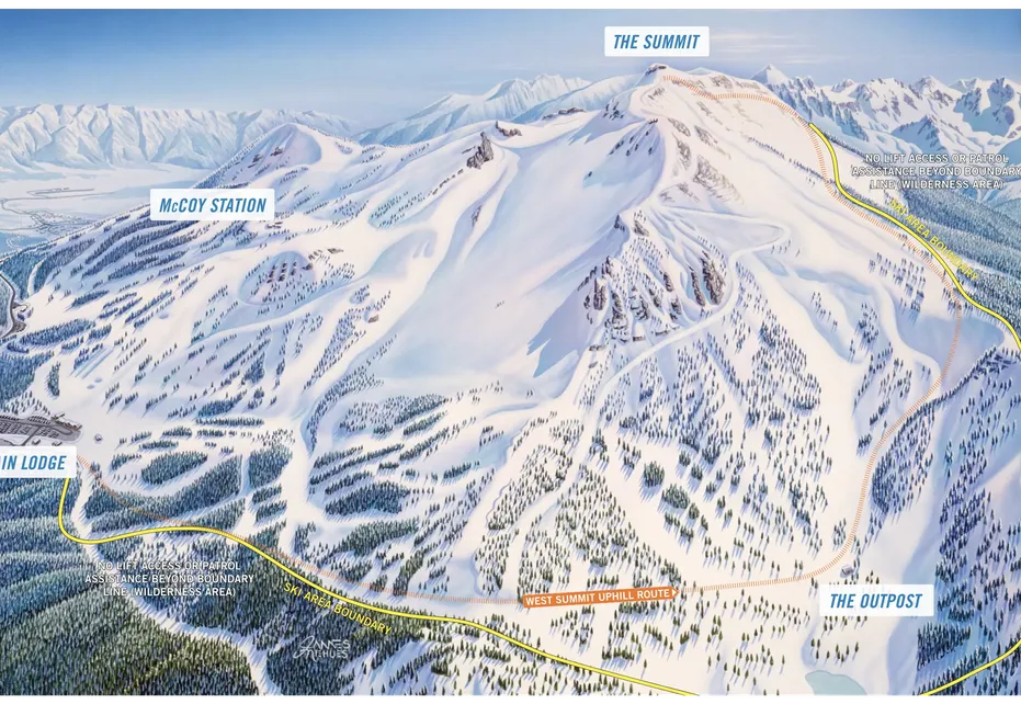 Mammoth Mountain Ski  Map - Back side