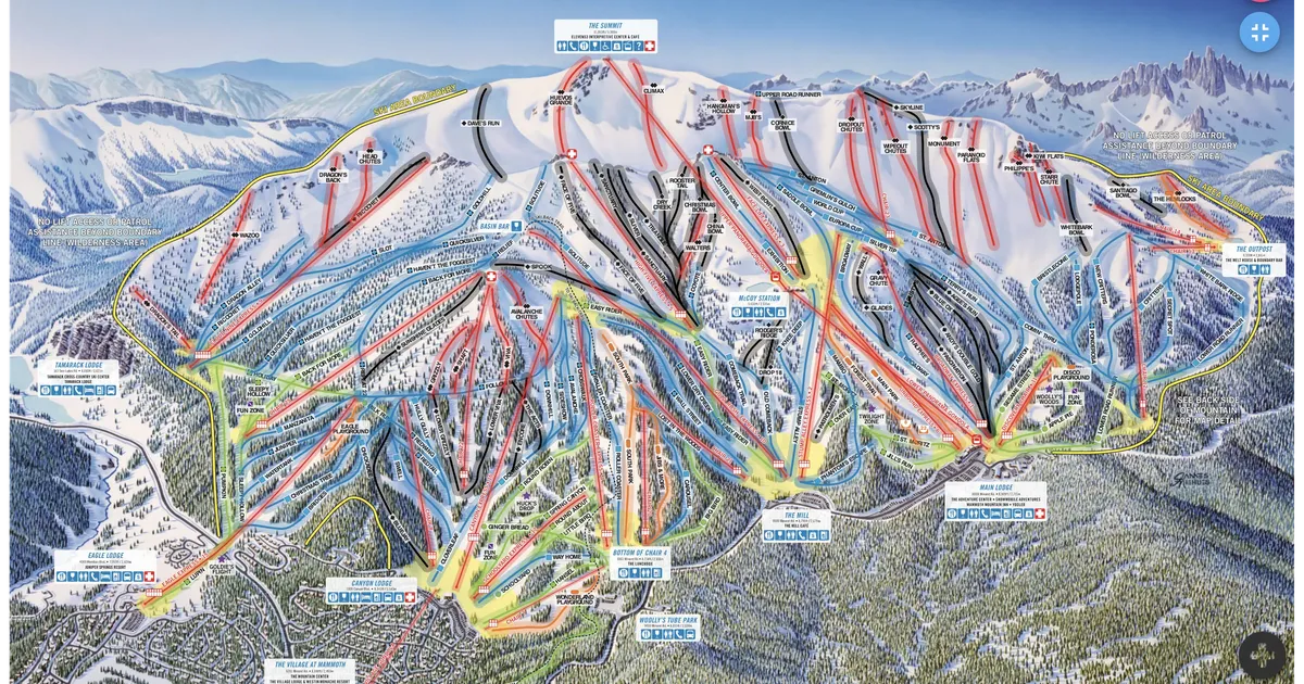 Mammoth Ski Resort Map Mammoth Mountain Ski Map | Resort Info & Videos | Pistepro