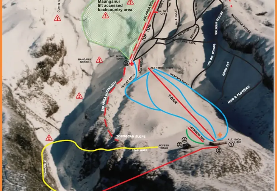 Manganui Ski Map