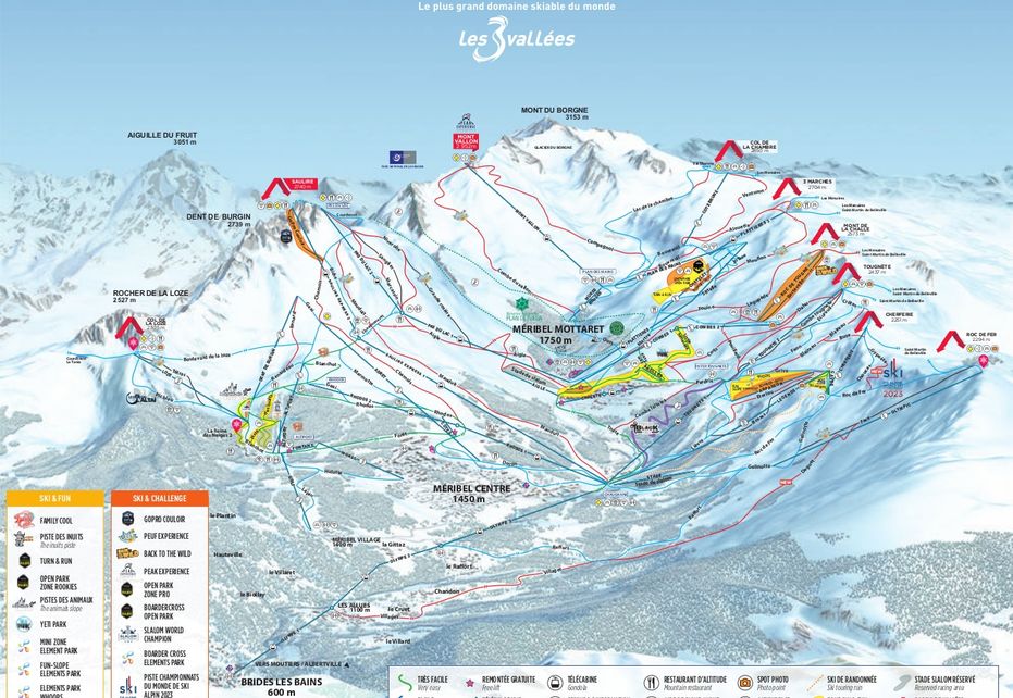 Brides Les Bains Piste Map | Ski Maps & Resort Info | PistePro