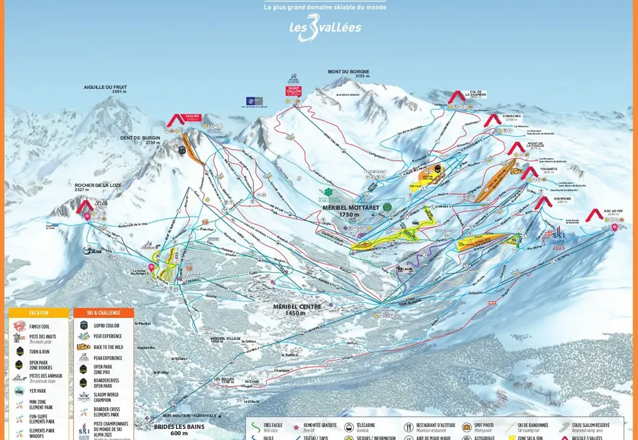 Meribel Ski Map