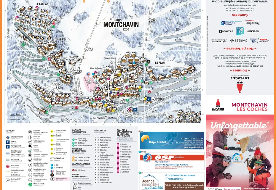 Montchavin Ski Resort map