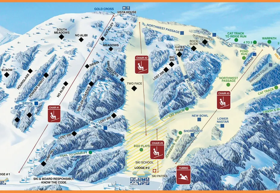 Mount Spokane Ski  Map