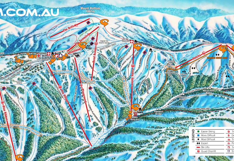 Hotham Ski Map