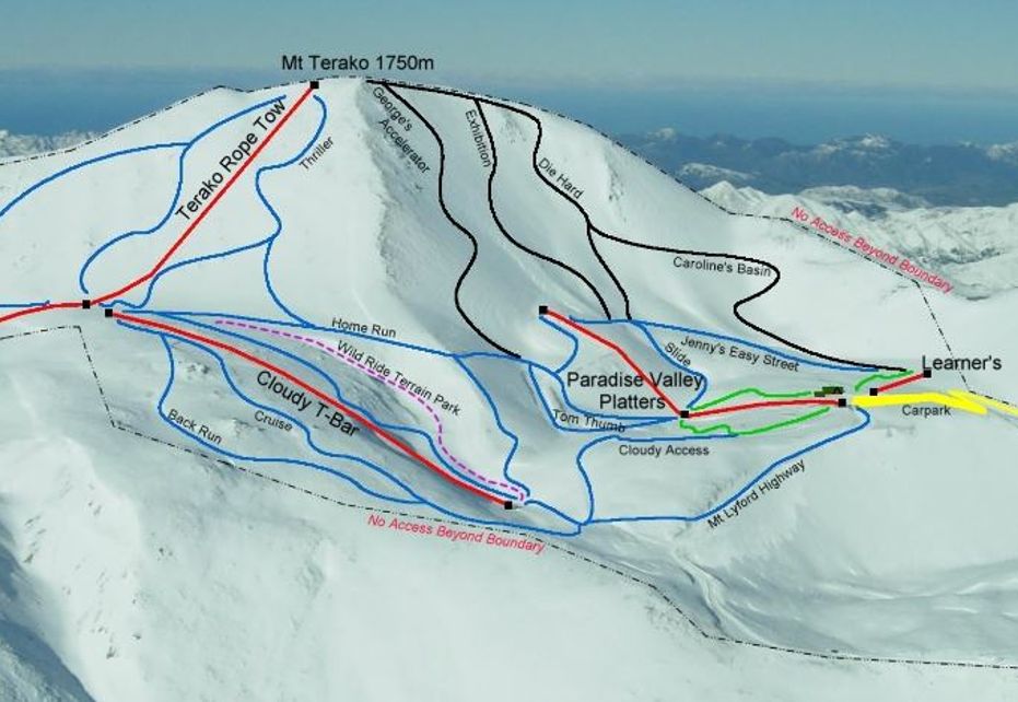 Mt Lyford Piste Map Ski Maps & Resort Info PistePro
