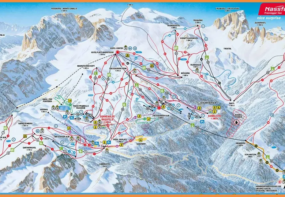 Tropolach Ski Map