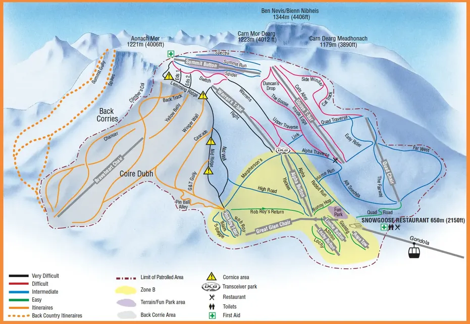 Nevis Range Ski Map