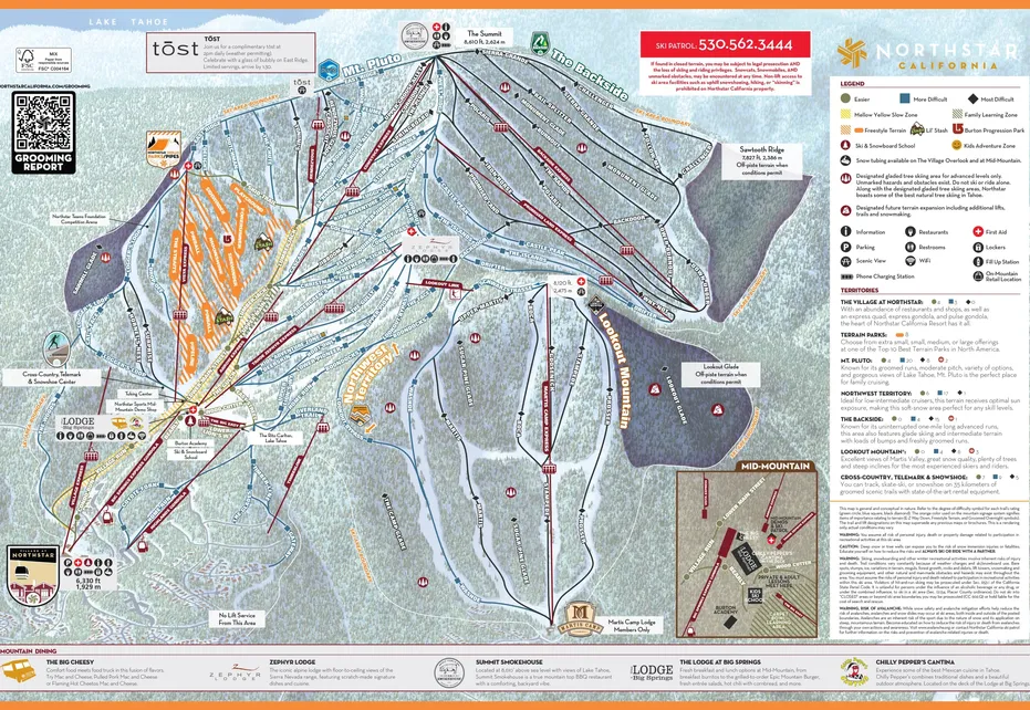 Northstar California Ski Map