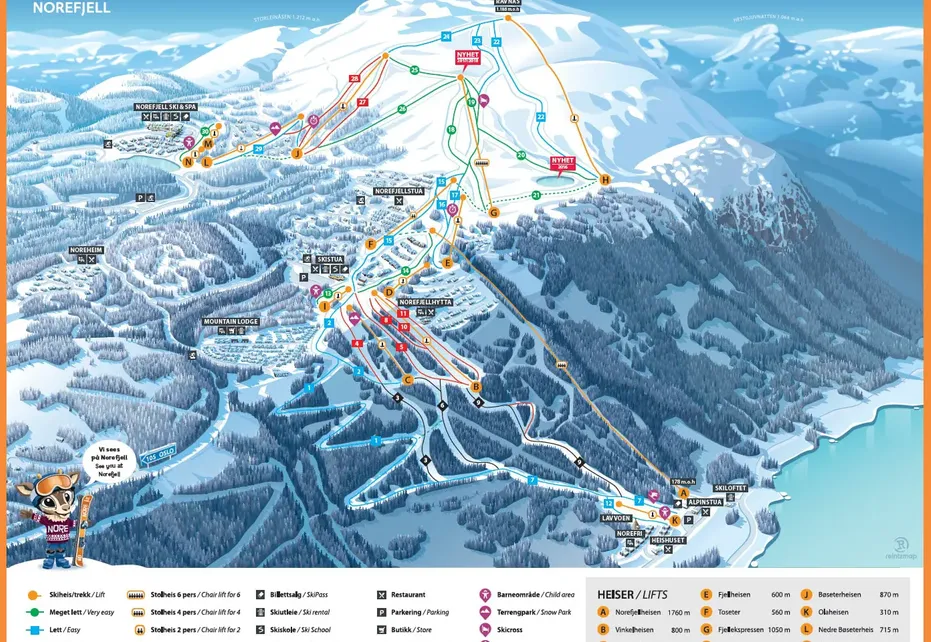 Norefjell Ski Map