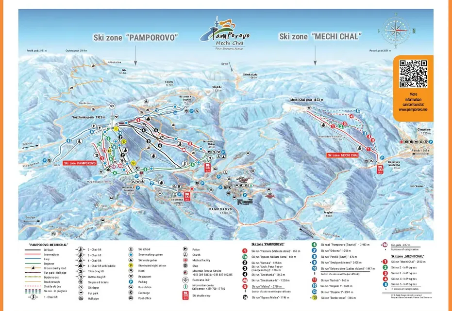 Pamorovo Ski Map