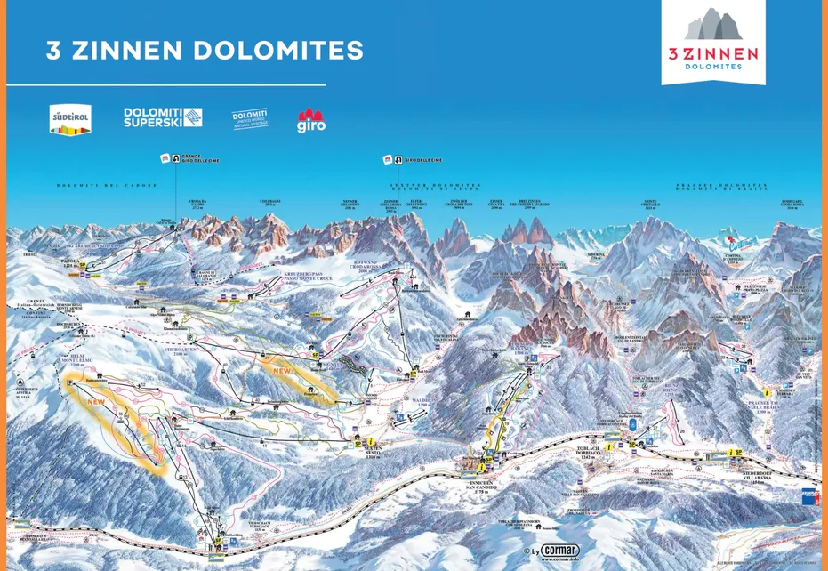 Toblach Dobbiaco Ski Map