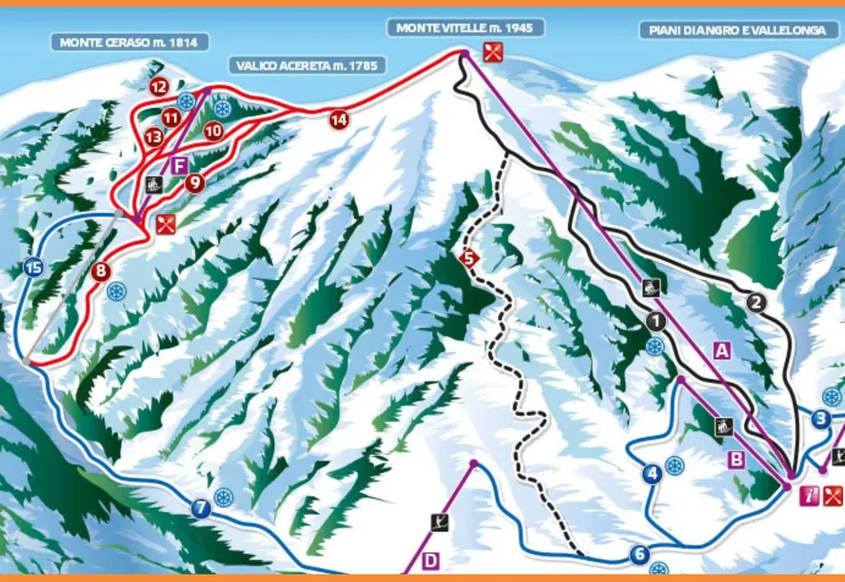 Pescasseroli Ski Map