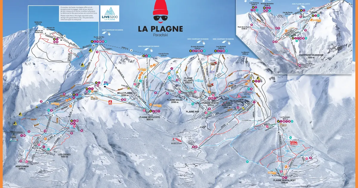 Les Arcs Ski Map La Plagne Piste Map | Ski Maps & Resort Info | Pistepro