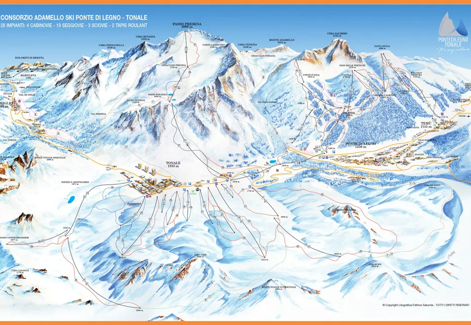 Tonale Ski Map