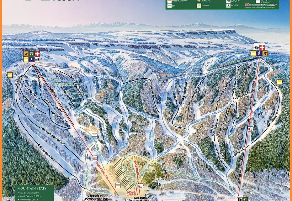 Powderhorn Ski  map
